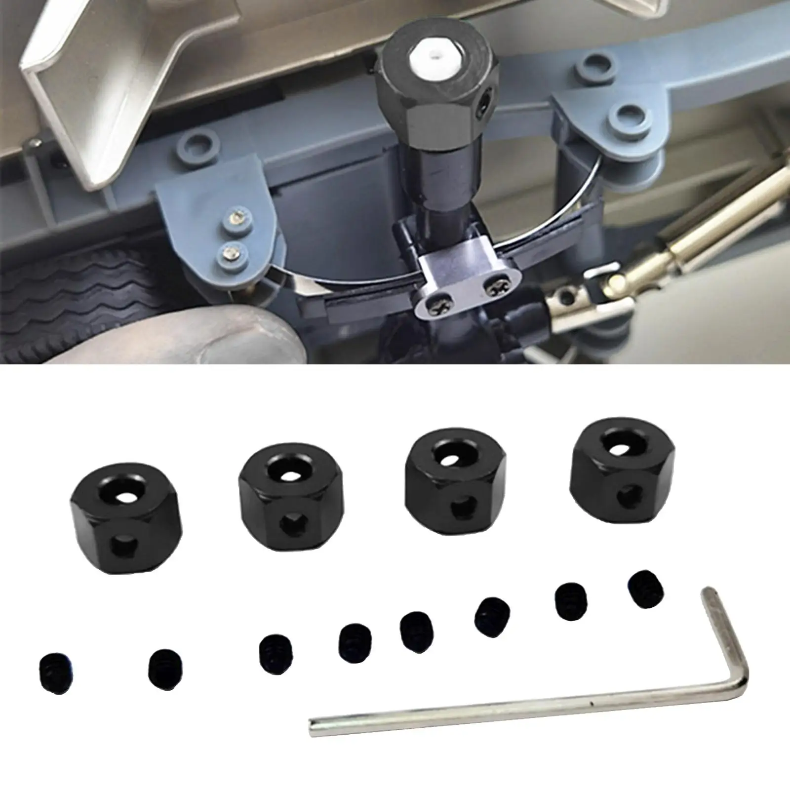 RC Car Wheel Hex Hub Adapter Aluminium Alloy 12mm Extension Upgrade for WPL D12 1/16 Truck Accessories