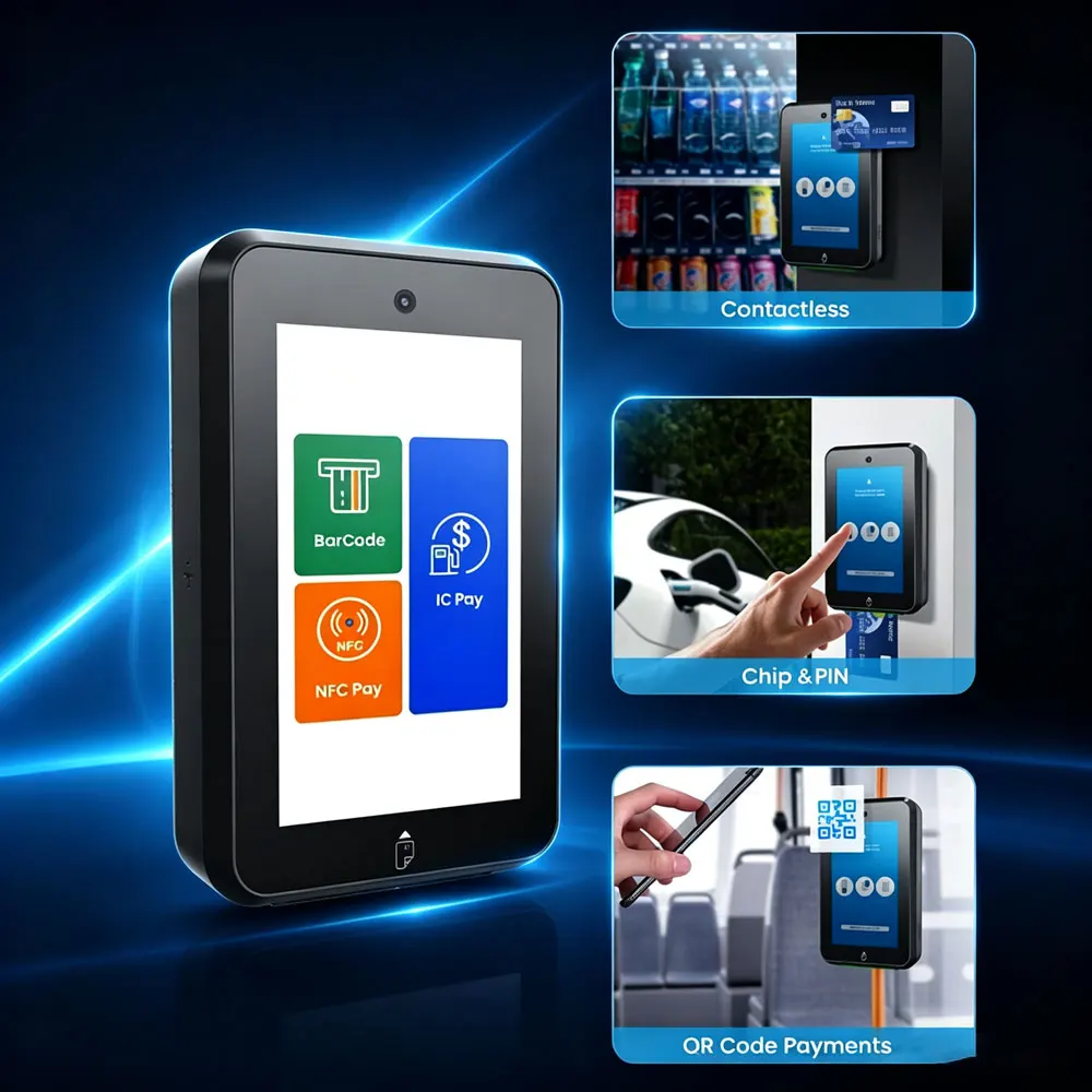 Unattended Payment Terminal Android 14 IP65 Contactless NFC Reader Wall Mount for Self-Service Vending Parking Kiosk CM30