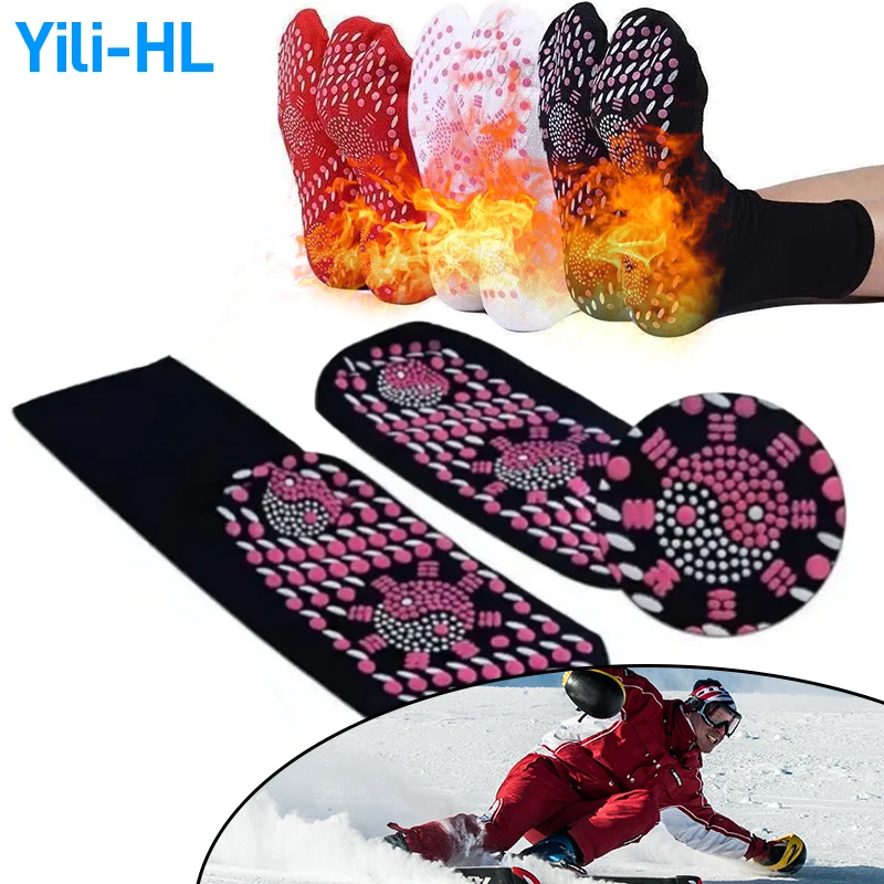 

Self Heating Socks Foot Massage Tourmaline Magnetic Therapy Slimming Short Sock Health Care Winter Warm Thermal For Men Women