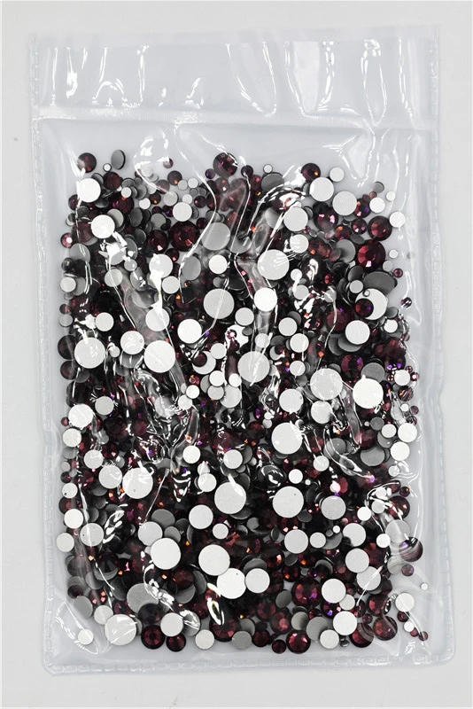 ss3-ss30 Mix size Crystal AB Flatback Nail art Rhinestone Crystal Non Hotfix 3D Nail Art Decoration glitter