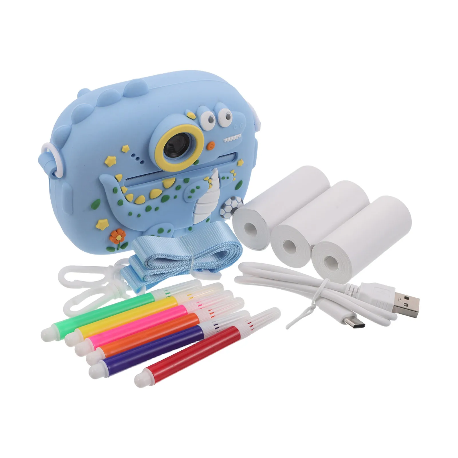 Instant Print Camera voor kinderen Draagbare selfie digitale camera voor reisfeesten Verjaardag Kinderen Jongens Meisjes Kleur Instant Print