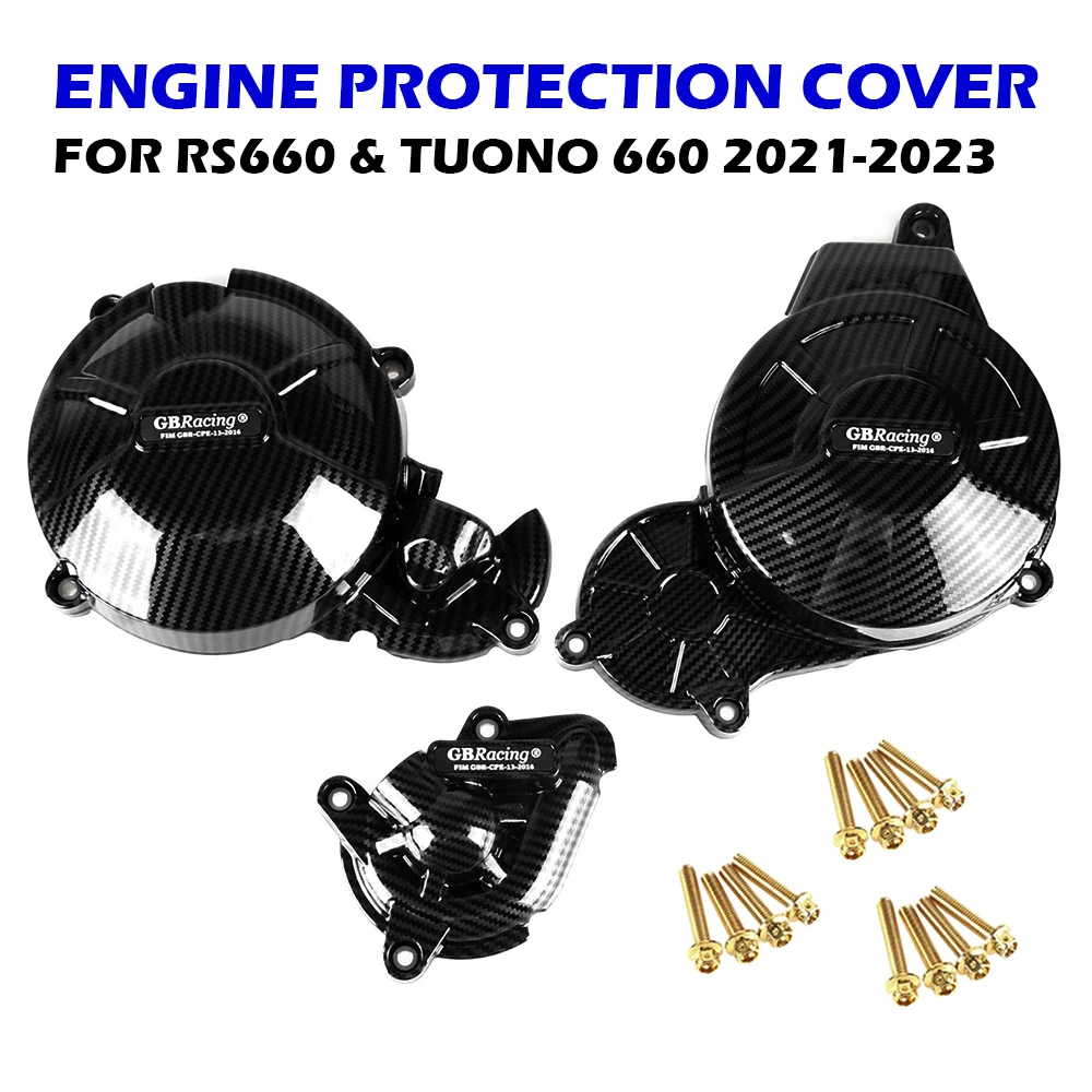 Carbon Motorcycle Engine Protective Shell Carbon Fiber Appearance For Aprilia RS660 TUONO 660 2021-2022-2023-2024