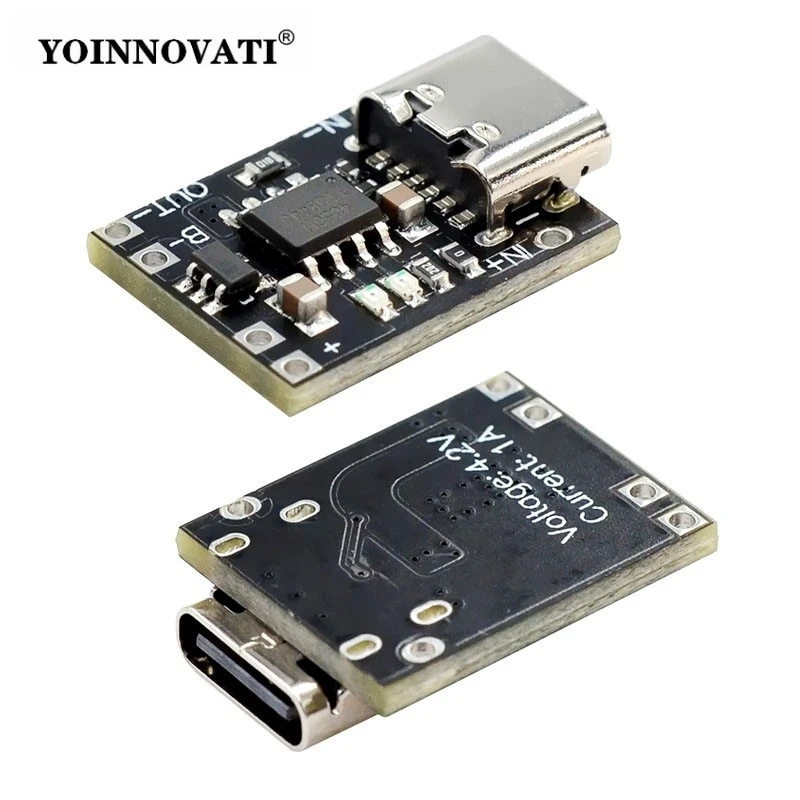 5PCS Ultra-Small Lithium Battery Charging Panel 1A Ternary Lithium Battery 3.7V4.2V Charger Module Type-C With Protection Board