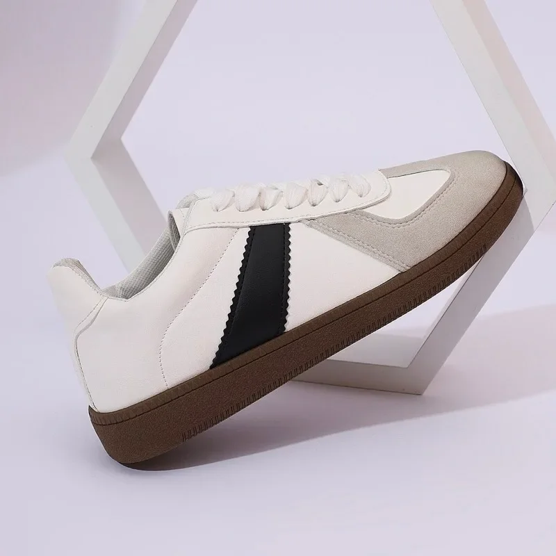 Klassieke retro stedelijke sneakers Hoge kwaliteit luxe lederen vrijetijdsschoenen Comfortabele damesschoenen met veters