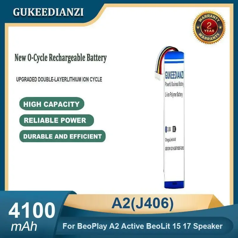 

High Capacity 4100mAh A2(J406) Audio Equipment Battery For BeoPlay A2 Active BeoLit 15 17 Speaker