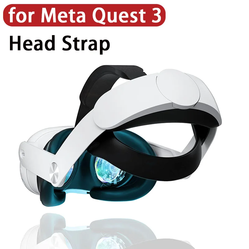 Adjustable Head Strap for Meta Quest 3 Upgrades Pu Elite Headband Alternative Head Strap for Oculus Quest 3 Vr Accessories