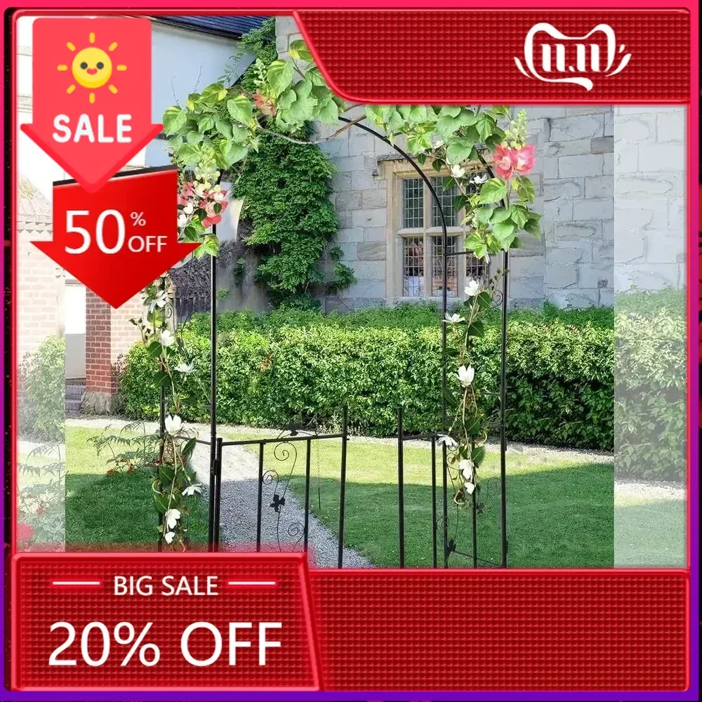 

Бестселлер: Элегантная садовая арка с воротами - Декоративная решетка для вьющихся растений, универсальная беседка для свадеб и мероприятий