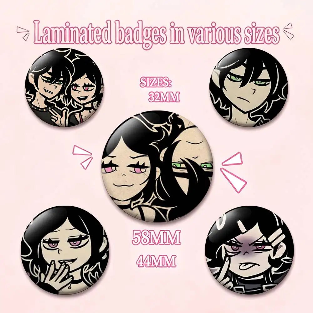 TCOA-The Coffin Of A-Andy And Leyley Badges 25 32 44 58 75 mm Round Fans Collect Friends Gifts Brooch Souvenir