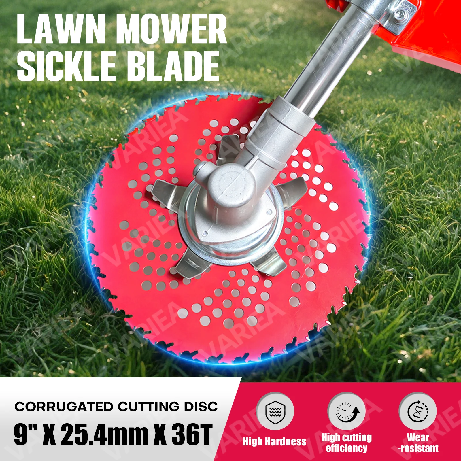 VARIEA-9-inch 36T high-quality metal lawn mower trimming blade, The main body is thickened to effectively extend the service lif