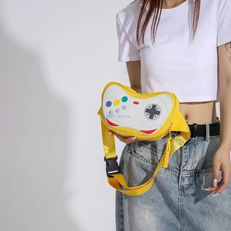 D0UD Crossbody Waist Pack Chest Bag for Girl Women PU Fanny Pack Purse Large Capacity