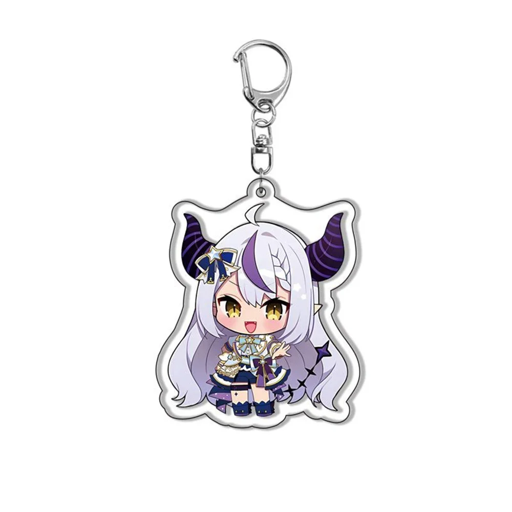Anime Hololive Vtuber Figures Acrylic Keychain Inugami Korone Shirakami Fubuki Bag Charms Cartoon Pendant Fans Gift Keyring