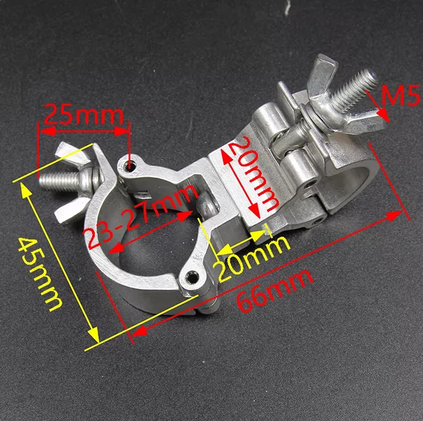 Aluminum Alloy Round Tube Cross Fastener Clamp - Universal Scaffolding Rotating Double Tube Fixed Buckle