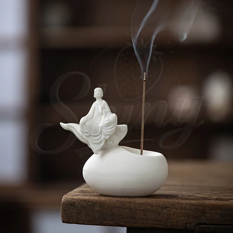 

Zen Ceramic Phaseless Small Monk Incense Stick Incense Holder Small Monk Household Indoor Creative Incense Holder