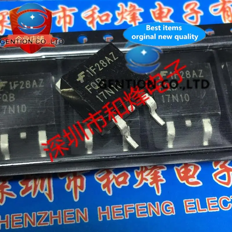 

10 шт. FQB17N10 TO-263 100 В 17 А в наличии 100% новые и оригинальные