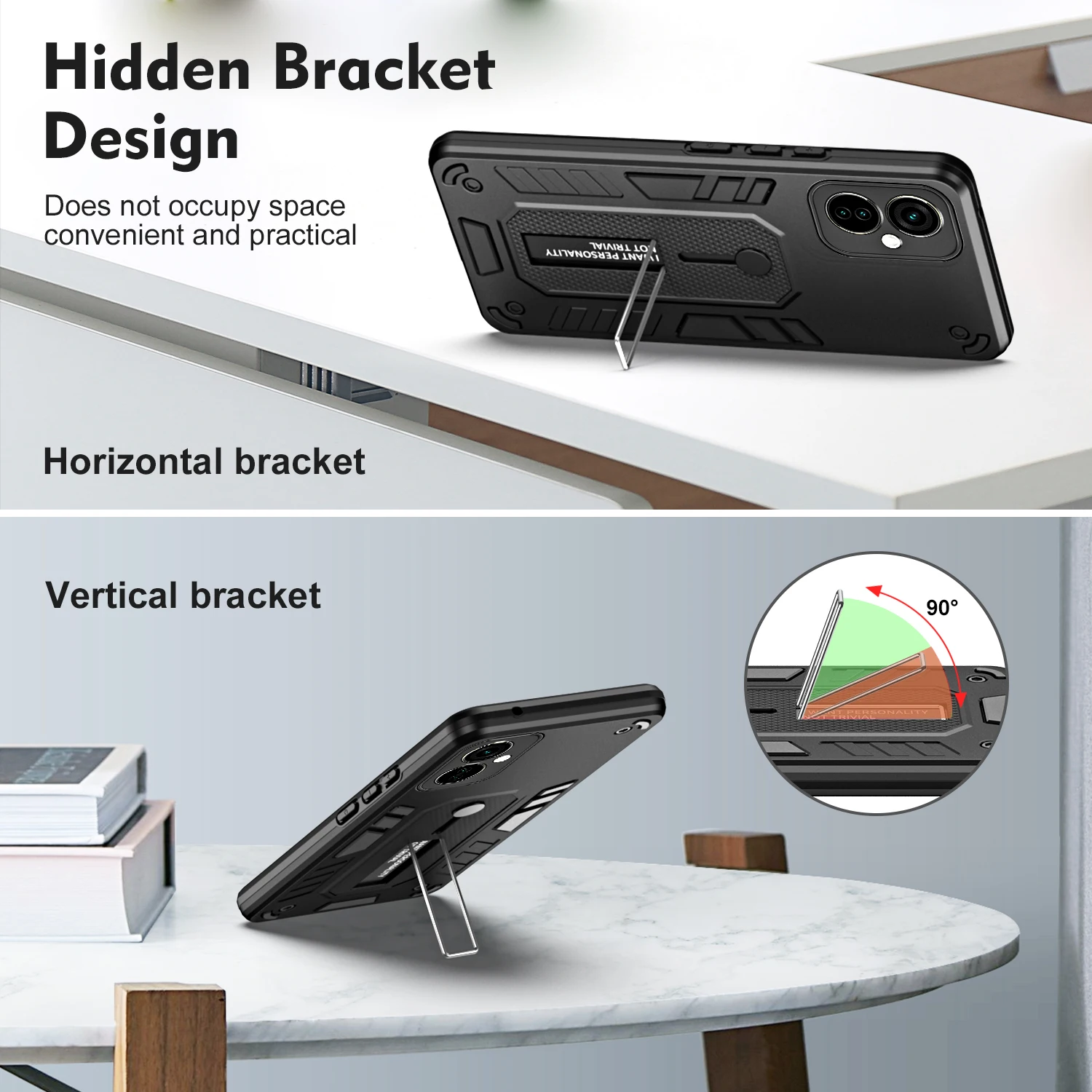 Luxury Invisible Bracket Case for Tecno Camon 19 Neo Camon19Neo Finger Ring Buckle Holder Shockproof Phone Cover TecnoCamon19Neo