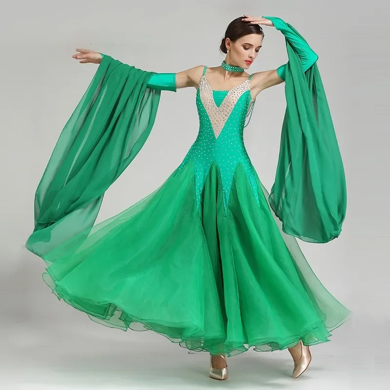 Ladies Red Ballroom Dance Dress Modern for Women Costumes Standard Ballroom Dress Competition Waltz Blue Women Dresses