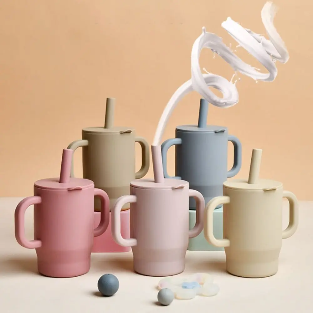 

Baby Tableware Food Grade Silicone Baby Sippy Cups 180ml Unbreakable Feeding Cup BPA Free Heat-resistant Baby Training Cup Snack