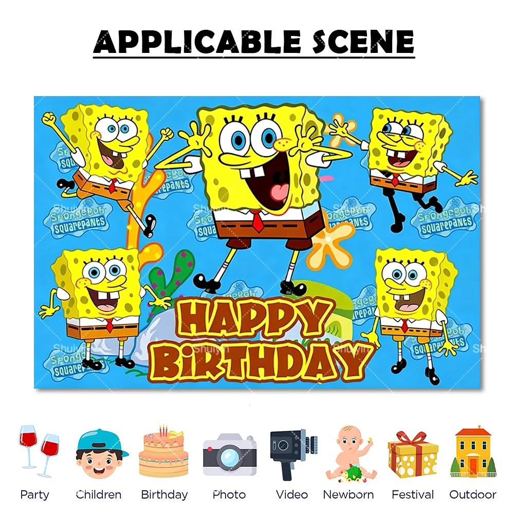 Cartoon SpongeBob Backdrop Chi - Photography Lighting Backdrop recension och pris