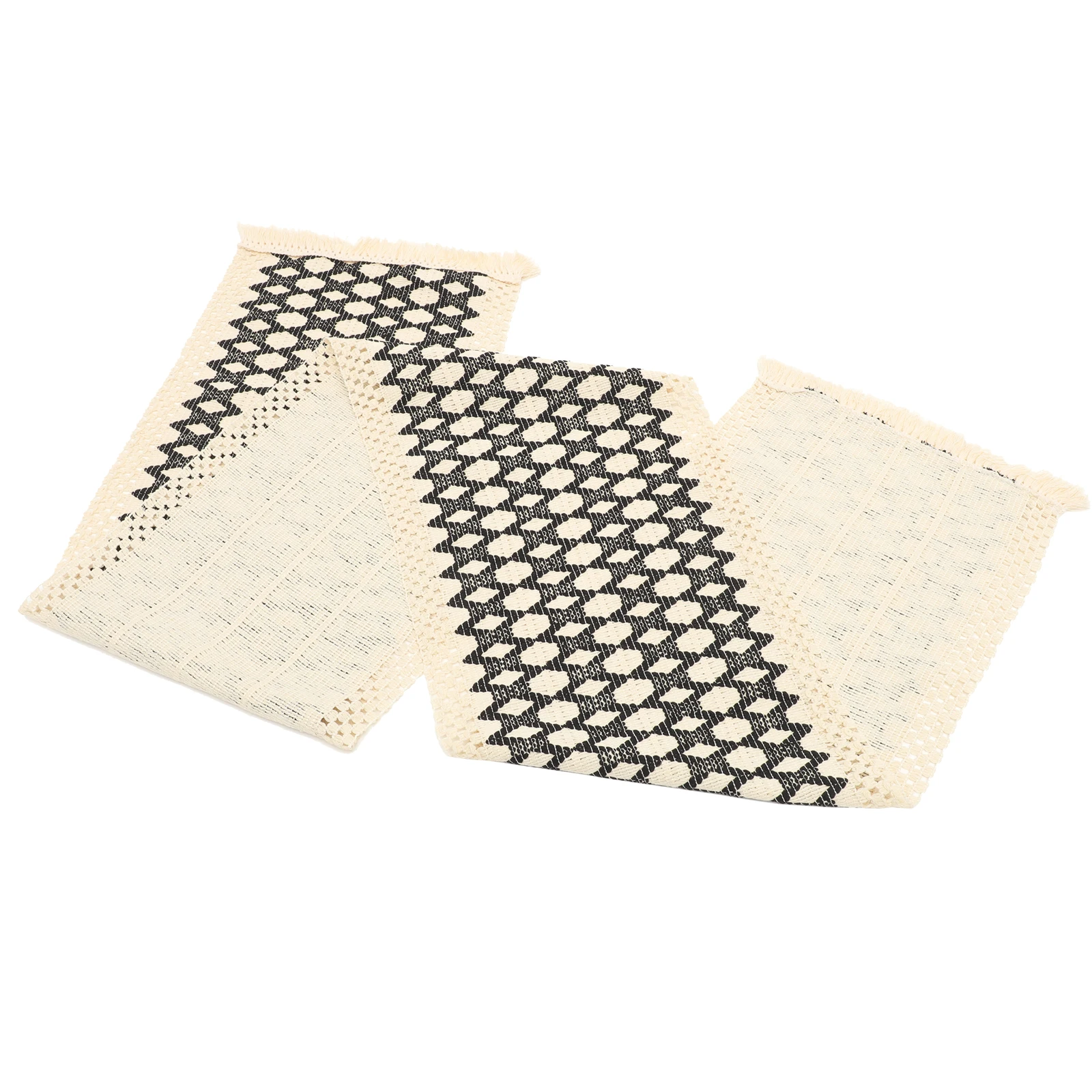 

1pcs Wedding Tassel Table Runner Banquet Party Home Decorative Tablecloth Farmhouse Style Lightweight Simple Table Cover Holiday