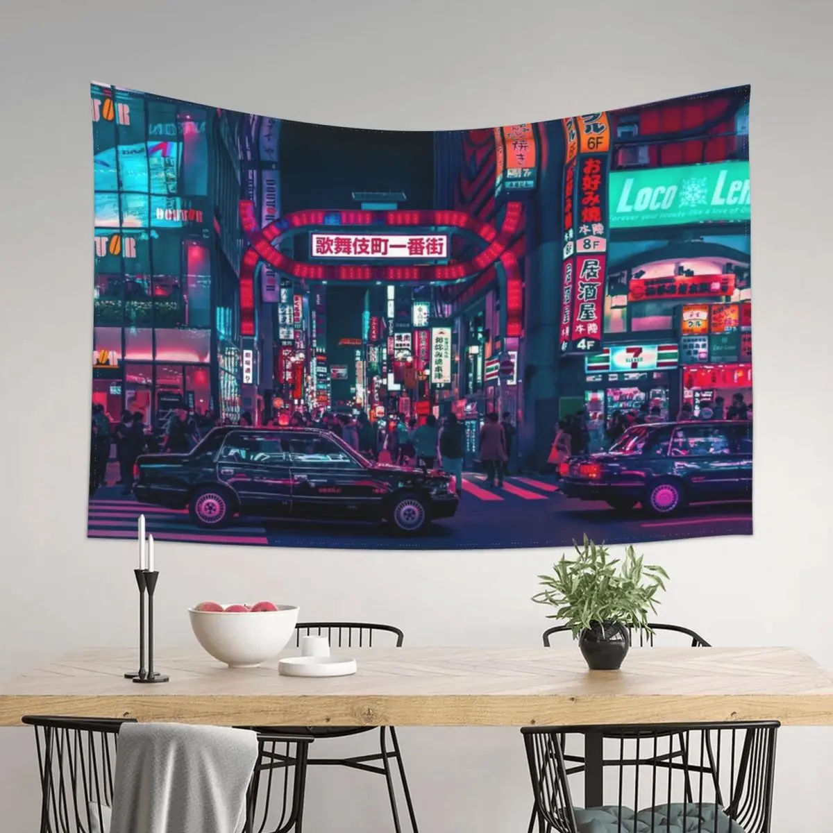 

Cyberpunk Tokyo Street Tapestry House Decorations Room Decor On The Wall Tapestry