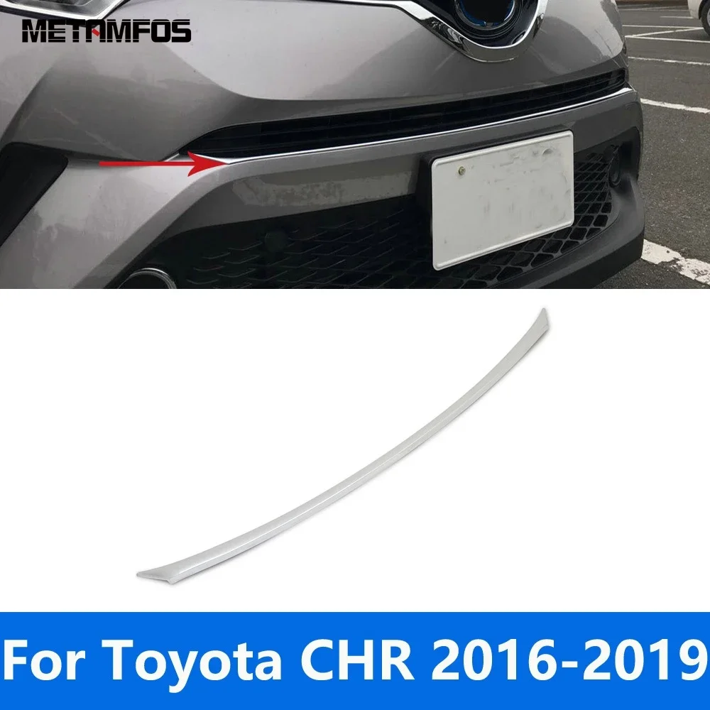 For Toyota CHR C-HR 2016 2017 2018 2019 Chrome Front Bumper Grille Racing Grill Molding Trim Sticker Accessories Car Styling