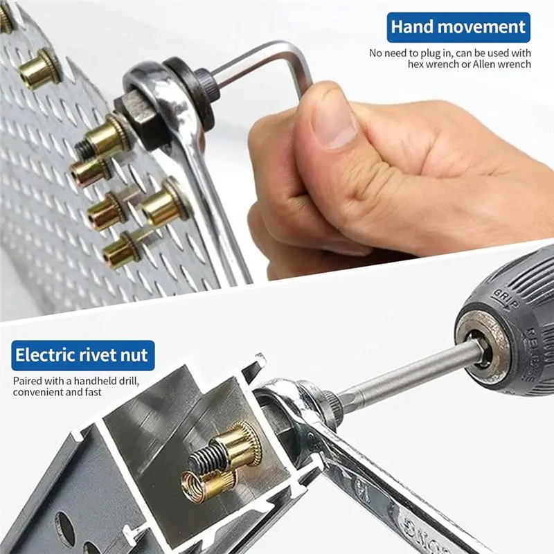 2025 Trend Rivet Nuts Set With 60 Pieces, Set Of 6 Rivet Nut Pliers For M3-M10 Press-In Nuts - view 5