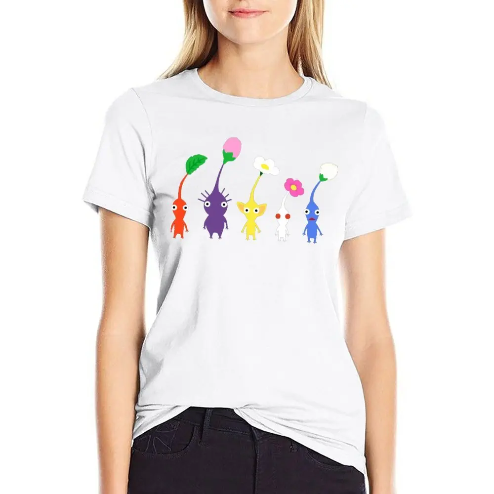 Cute Pikmin Pattern Blue Essential For T-shirt Harajuku Sports T-shirts Funny Aactivity Competition Nerd