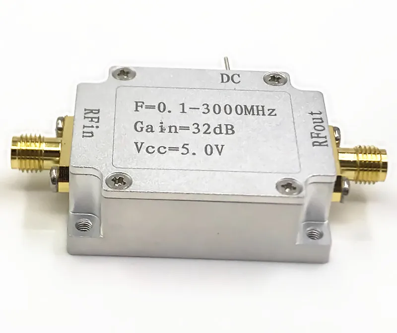 RF, Wideband 0.1-3000 MHz\ 32dB Powered 5V Amplifier