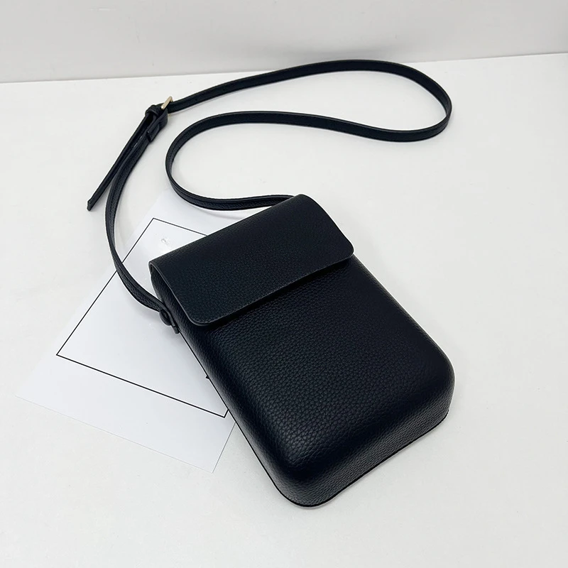 PU Leather Mobile Phone Bag Women's Messenger Bags Square Pouch Portable Female Shoulder Wallet Mini Handbag Ladies Coin Purse
