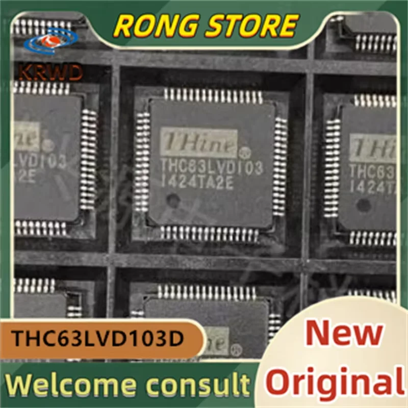 

(5PCS）THC63LVD103D THC63LVD103 QFP64 New and Original Chip IC