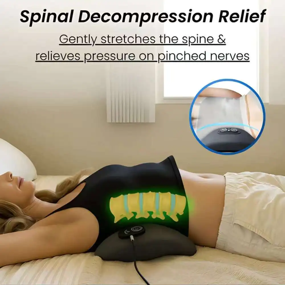Cervical Pillow Lumbar Pillow Pillow Spine Support ﻿ Massager Hot Compress Massage Neck Traction Relax Sleeping Memory Foam