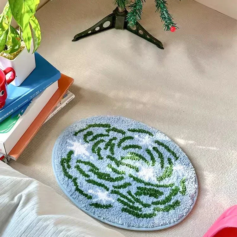 Scenic Tufting Shining Lake Bathroom Mat Soft Cushion Pad Bedside Carpet Rug Floor Bedroom Doormat Aesthetic Home Room Decor