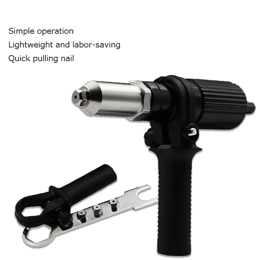 Rivet Gun Conversion Head Rivet Nut Tool 2.4/3.2/4/4.8mm Electric Rivet Gun Battery Riveter Riveting Machine For Cordless Drill