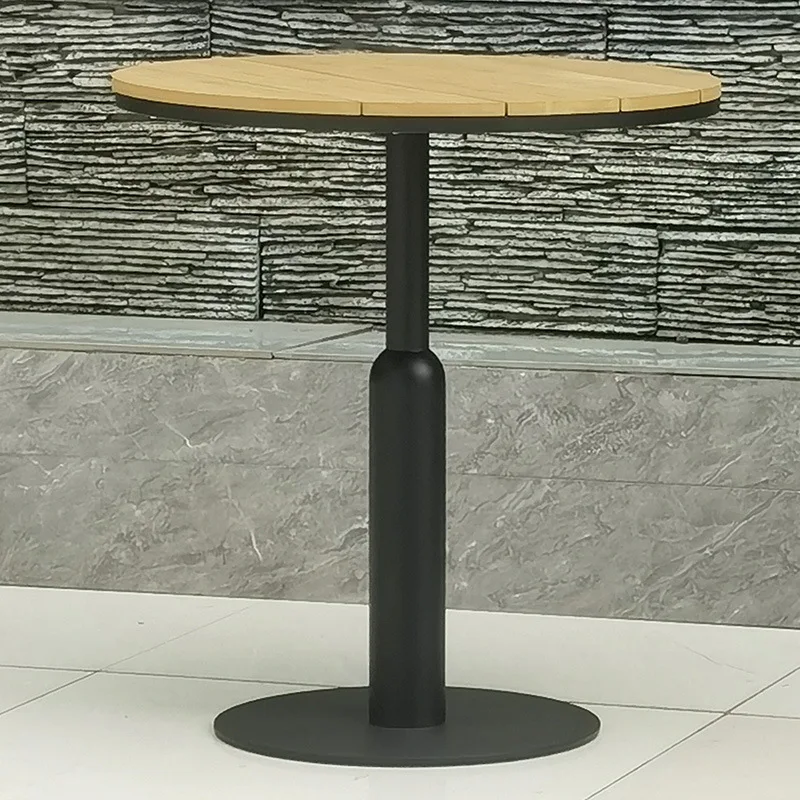 

Plastic wood table Outdoor table Round long table Hotel Western restaurant Coffee shop Homestay Outdoor
