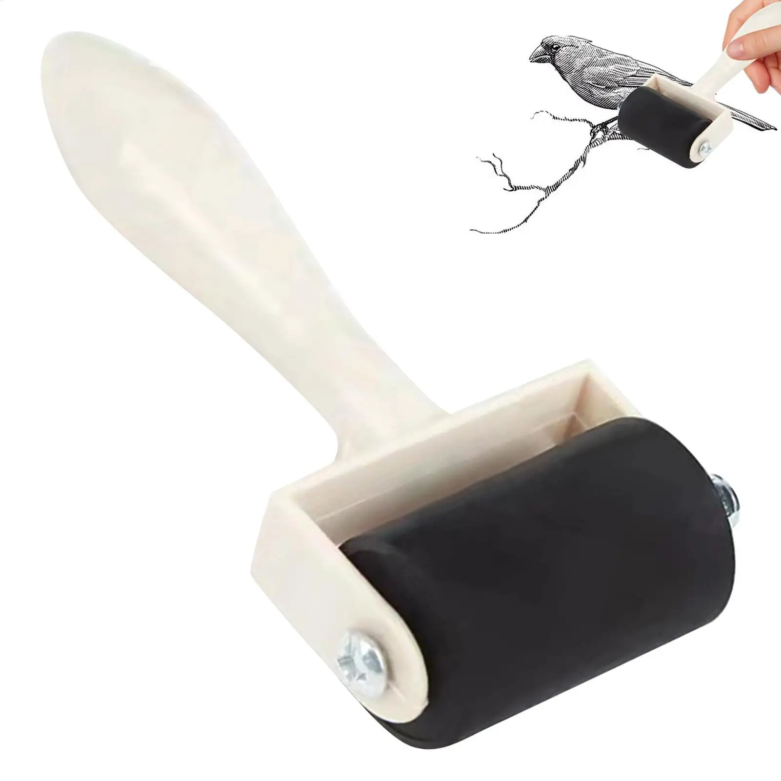 Rubber Roller Brayer Rollers for Printmaking Brayer Tool Paint Brush Ink Applicator Art Craft Oil Painting Tool