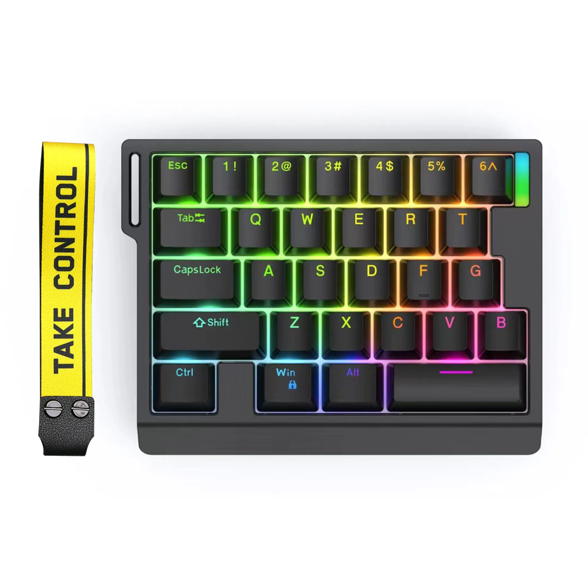 Zuidya he30 mini teclado com uma mão, interruptor magnético, teclado mecânico rgb 8khz 0.04mm, escritório, laptop, gamer, pc, teclados para jogos