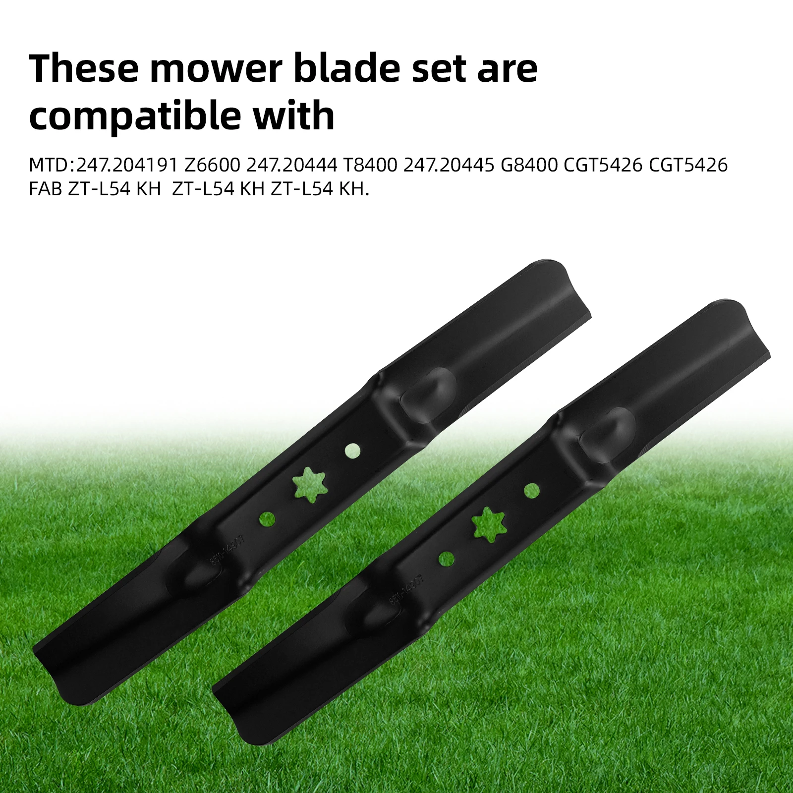 3Pcs Replacement Lawn Mower Blade Set Compatible with MTD CUB CADET TROY-BILT 742-05056 742-05056A 942-05056 942-05056A