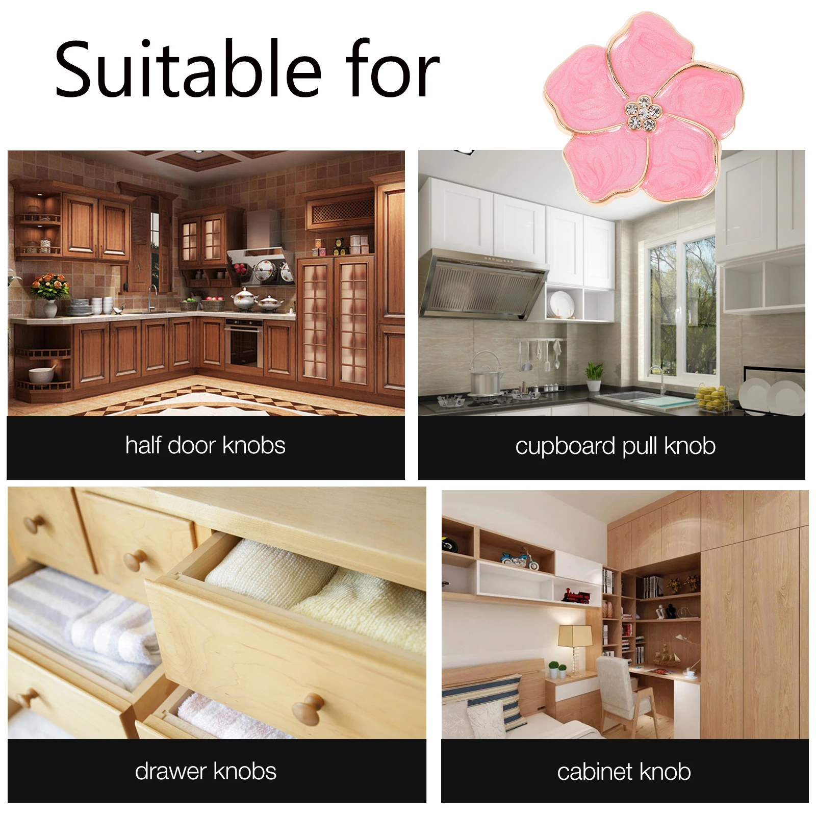 

Flower Shaped Zinc Alloy Cabinet Knob Drawer Handle Bedroom Wardrobe Decorative Furniture Door Pull Shoe Cabinet Bookcase