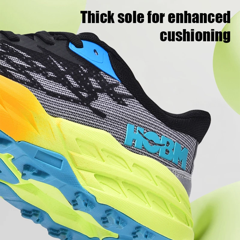 Men's Marathon Shoes Running Shoes Breathable High elasticity Cushioning Male Lightweight Sports Shoes Fitness Training image 3