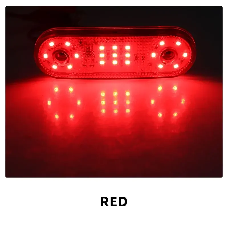 2PCS Truck Trailer Side Marker Light 21LED Car Signal Indicator Lamp 12V 24V Side Light LED Vans Caravans Clearance Lights