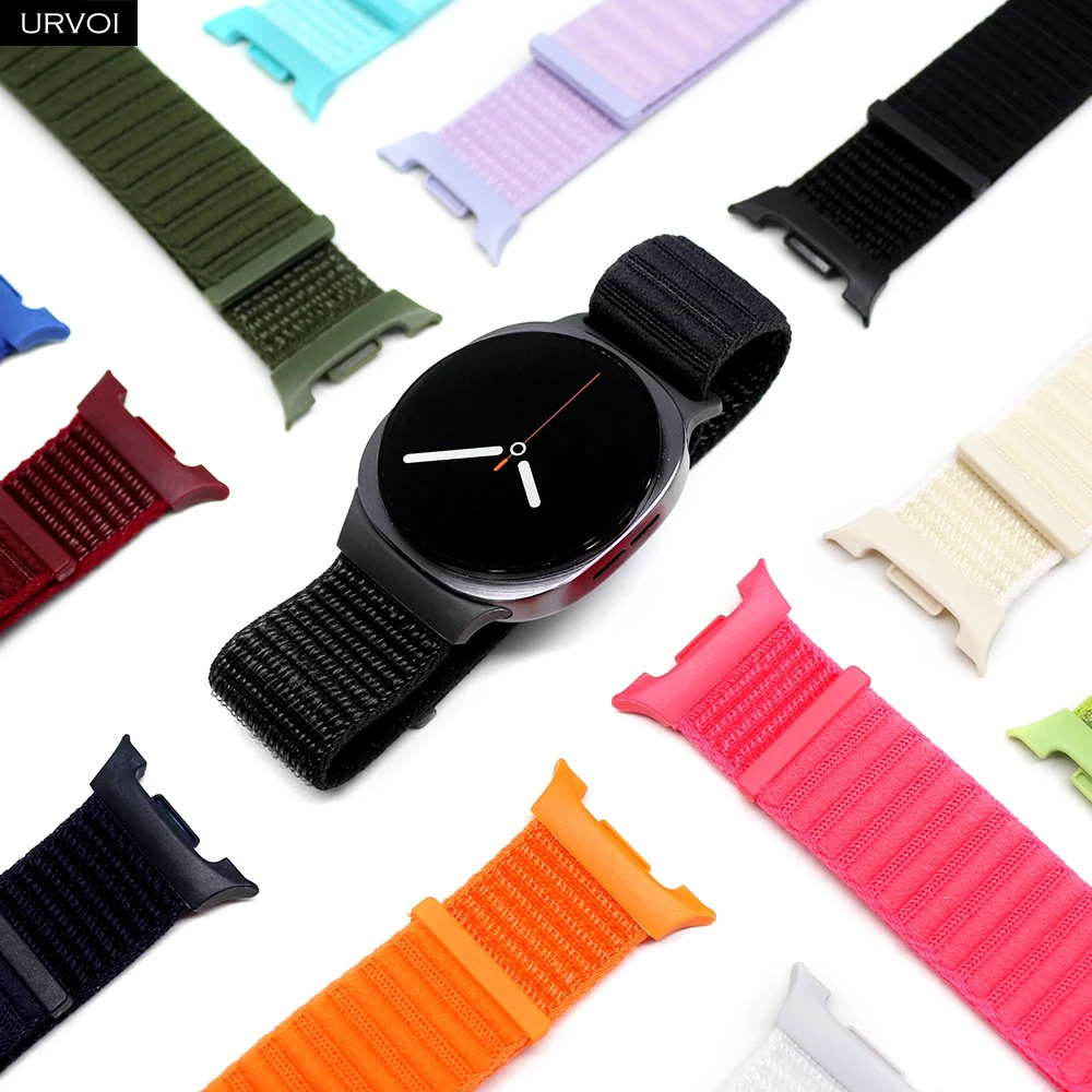 URVOI Band for Samsung Galaxy Watch 9/8 40 44mm 8 Classic 46mm Nylon Loop Strap Easy Fit Secure Hook and Loop Closure