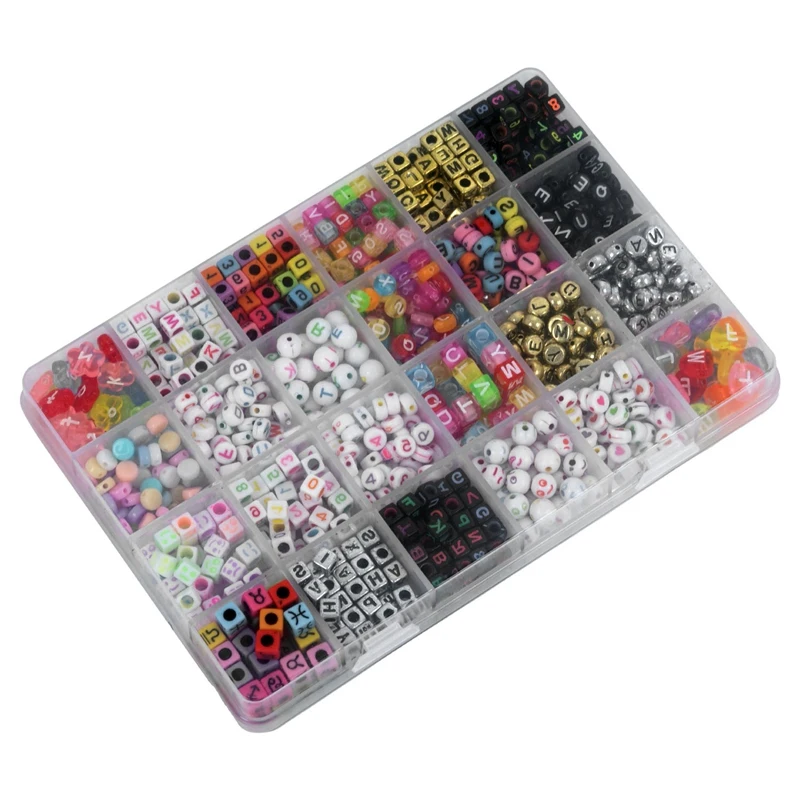 Beads Set Children Toys Accessories Girls Mix Color Spacer Beads Kids DIY Bracelet Jewelry Making