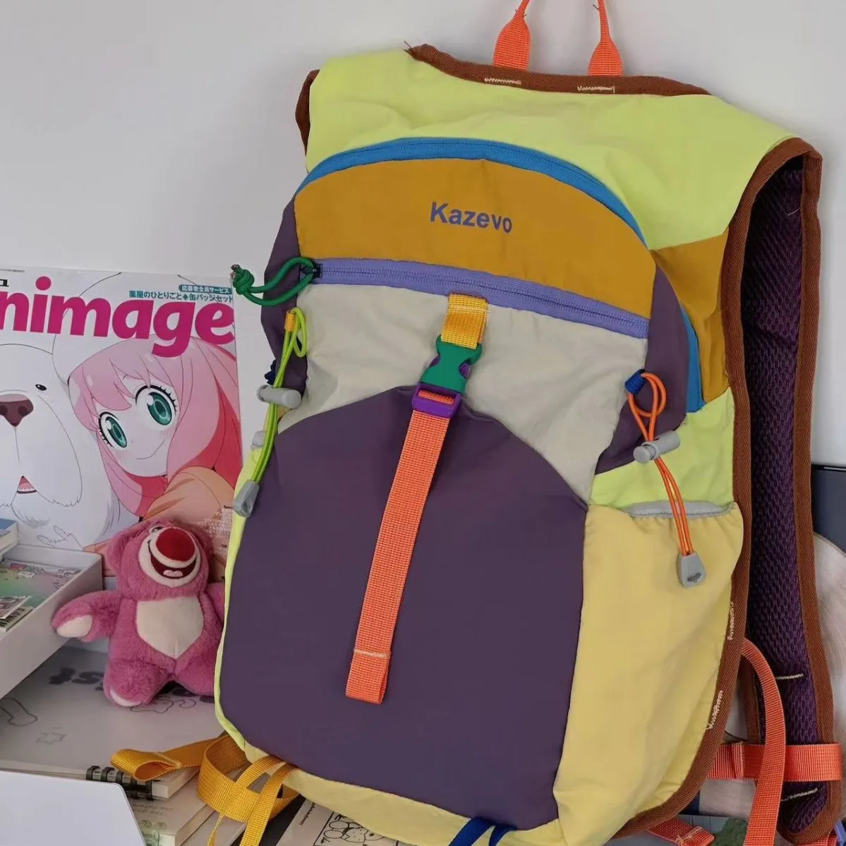 

Рюкзак для девочек 2025, нейлоновый водонепроницаемый корейский модный милый рюкзак большой вместимости