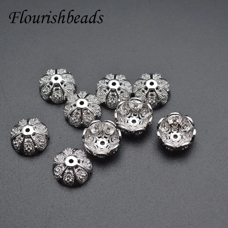 

Wholesale Jewelry Findings 12mm Flower Torus Shape Metal Spacer Bead End Caps Accessories for DIY Necklace Bracelet Making