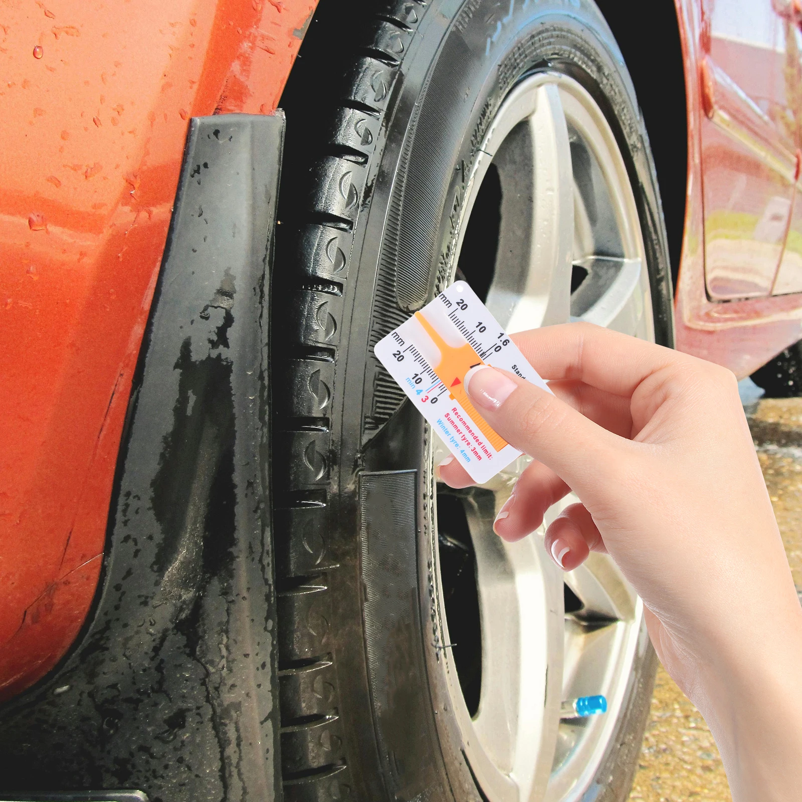 

Plastic Tire Tread Depth Gauge 0-20mm Stair Tread Ruler Tool Truck Accessories Car Brake Pad Thickness Meter