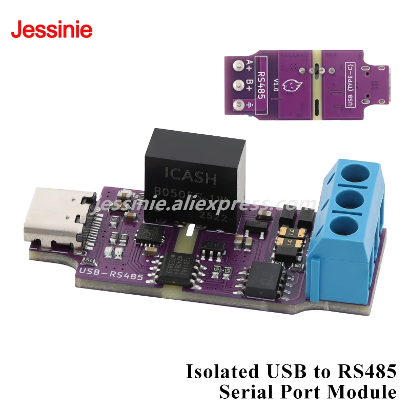 5 szt./1 szt. Izolowany moduł USB do RS485 z automatycznym przełączaniem, szybki ​ ​ Izolacja zasilania komunikacji 2 Mbps