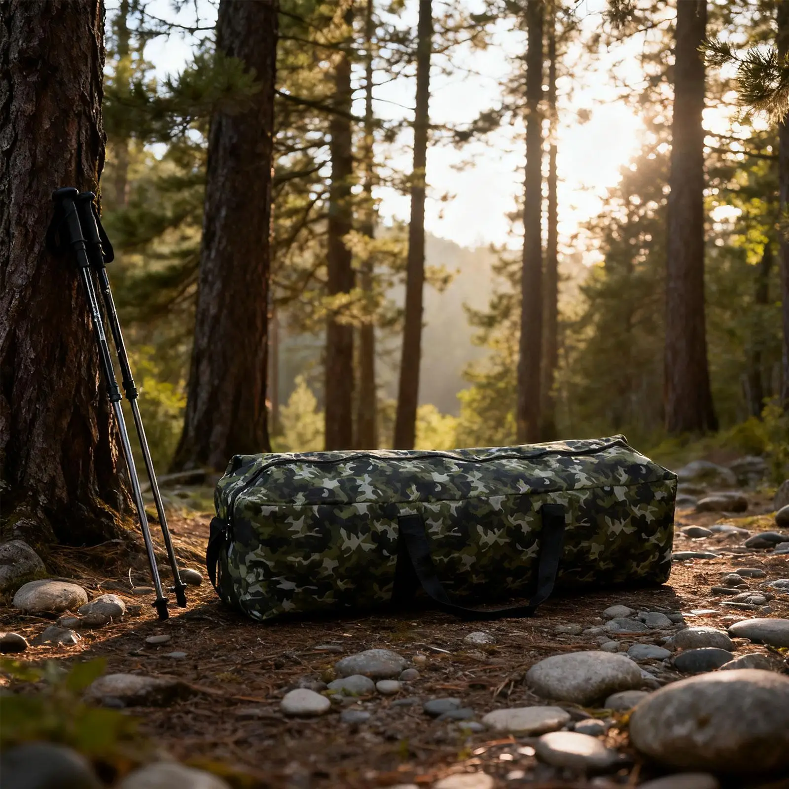 حقيبة تخزين الخيمة حقيبة حمل محمولة من قماش أكسفورد حقيبة عملية متعددة الوظائف للسفر والرحلات ورحلات الصيد في الهواء الطلق