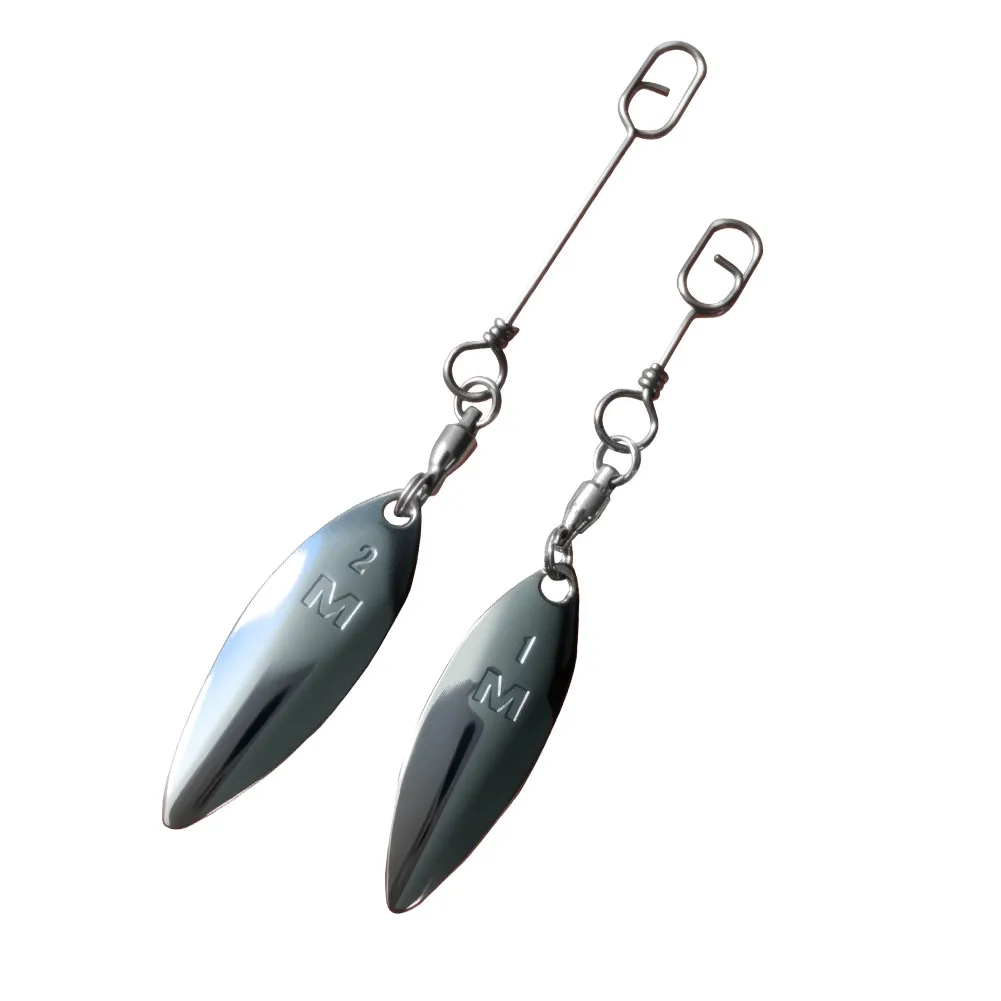 10pcs Willowleaf Blades Spinner Bait Fishing Lure Accessories Ball Bearing Swivels Lure for Spinnerbait Buzzbait Bass Lure - view 4