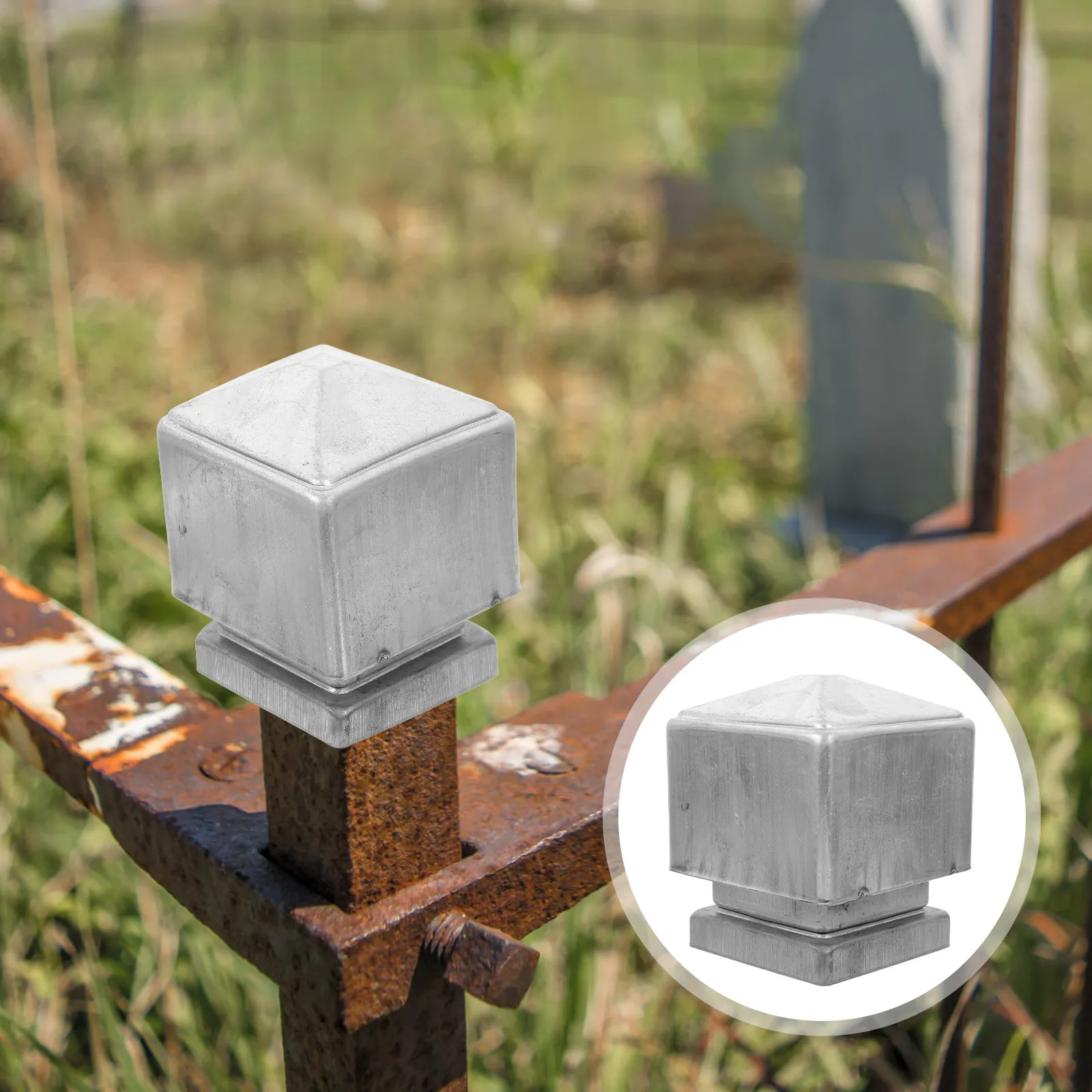 

Декоративный металлический навершье-колпак для садовых ворот, сменный, прочный, из оцинкованной проволоки, для наружного применения