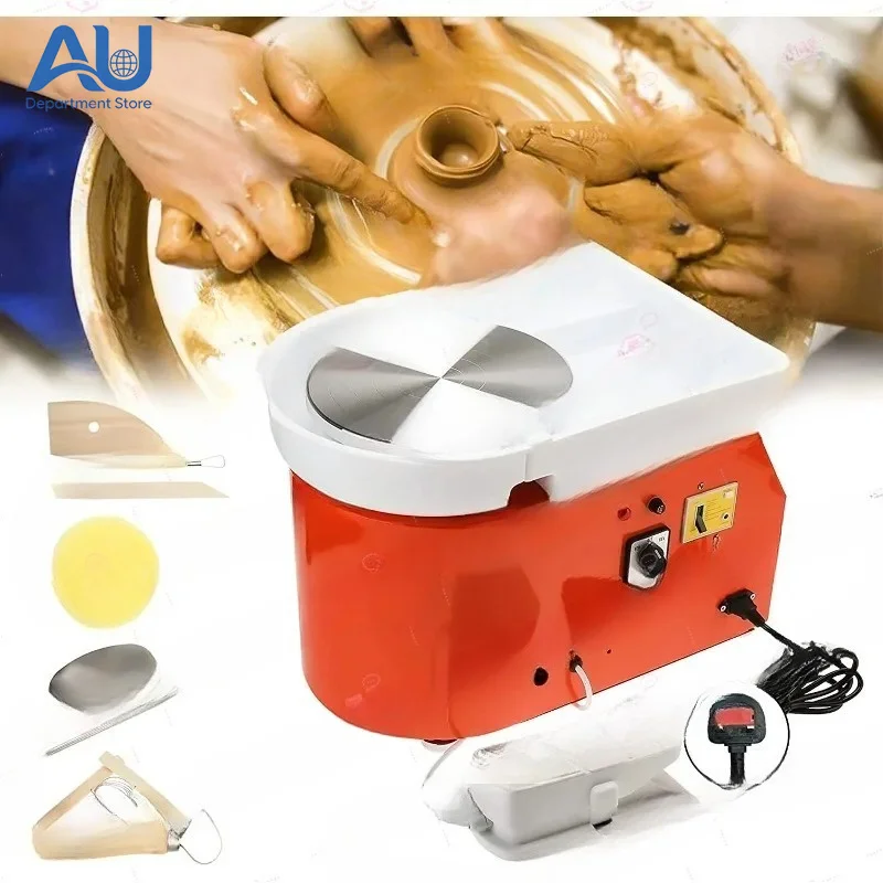 350W 25CM Electric Pottery Wheel Ceramic Machine Tools DIY Students Pottery Wheel for Ceramic Work Ceramics Clay